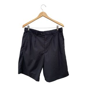 Bocaccio Men's Black Pleated Expandable Waistband 9in Golf Shorts Sz 32